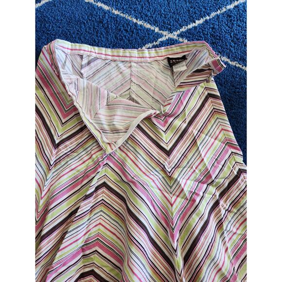 Y2k Tracy Evans Women's Striped Flowy Skirt 7 - Picture 4 of 6